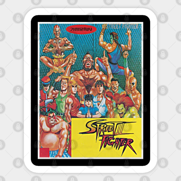 Street Fighter II - Korean Manga Crew Sticker by retroworldkorea